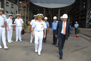 Chief Of Naval Staff, Admiral Sunil Lanba Visits GSL on 21th April 2017