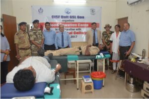 Blood Donation Camp Organised by Central Industrial Security Force Goa Shipyard Limited