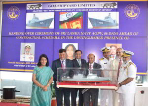 GSL Delivered Largest OPV to Sri Lankan Navy, 86 Days Ahead of Schedule