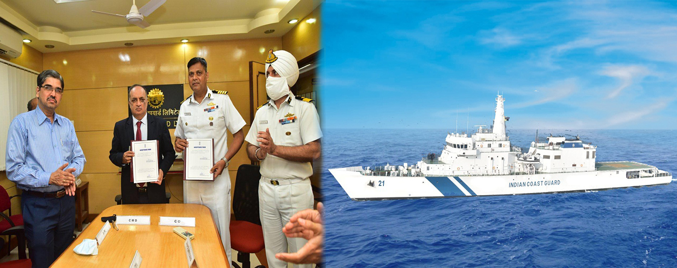 GSL Delivers 4th OPV to Indian Coast Guard Banner