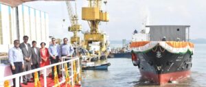 GSL launches Indigenous 2000 LPG Cylinder Carrier Vessel for Lakshwadeep Administration